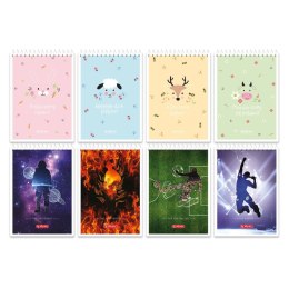 Kołozeszyt (kołonotatnik) 9554429 A6 40k. krata Herlitz (400198702)