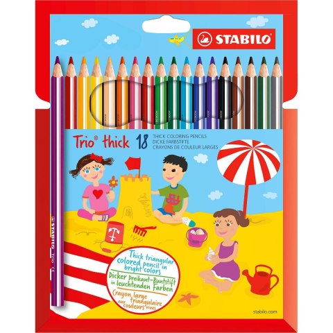 Kredki ołówkowe Trio thick 18 kol. Stabilo (203/18-01)