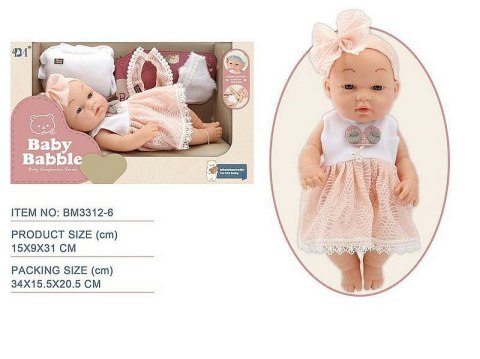 Lalka bobas z ubrankiem i poduszeczką [mm:] 300 Adar (612112)