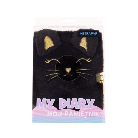 Pamiętnik Fluffy Kitty Black A5 Astrapap (101025001) Pamiętnik Fluffy Kitty Black A5 Astrapap (101025001)