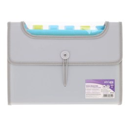 Teczka z przegródkami szara A4 kolor: szary 12 przegródek Strigo (SF103)