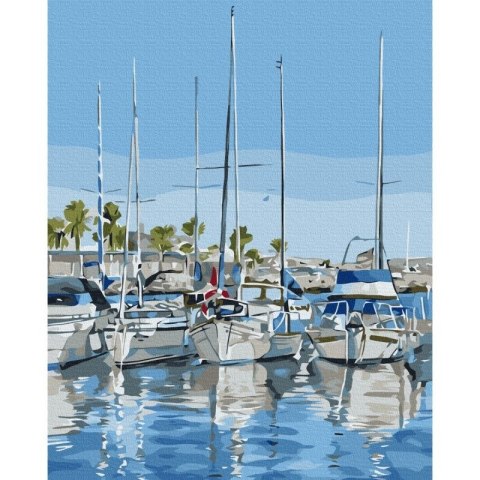 Zestaw kreatywny Malowanie Po Numerach 40x50 cm jachty Brushme (BR-BS53815)