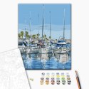 Zestaw kreatywny Malowanie Po Numerach 40x50 cm jachty Brushme (BR-BS53815)