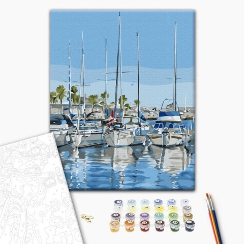 Zestaw kreatywny Malowanie Po Numerach 40x50 cm jachty Brushme (BR-BS53815)