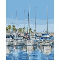 Zestaw kreatywny Malowanie Po Numerach 40x50 cm jachty Brushme (BR-BS53815)