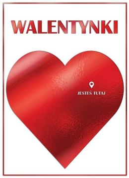 Kartka składana Karnet B6 Walentynki SERCE I PINEZKA B6 Henry (5905701487530)
