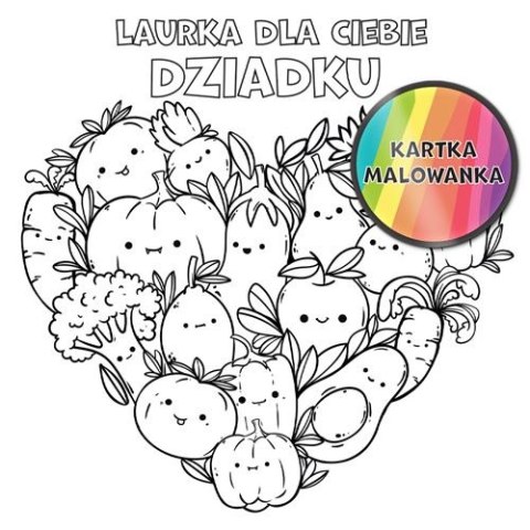 Kartka składana Karnet KW kolorowanka warzywa dziadek kw Henry (5905701487974) Kartka składana Karnet KW kolorowanka warzywa dziadek kw Henry (5905701487974)