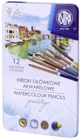 Kredki akwarelowe z drewna cedrowego 12 kol. Astra