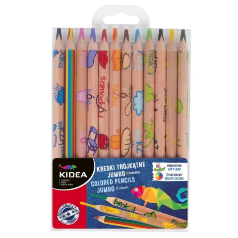 Kredki ołówkowe Jumbo 12 kol. Kidea (KTJE12KA) Kredki ołówkowe Jumbo 12 kol. Kidea (KTJE12KA)