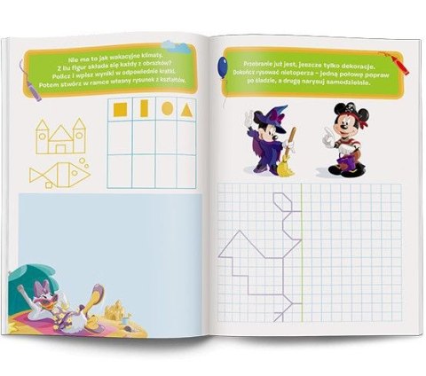 Książeczka edukacyjna Disney Uczy. Zadania do Zmazywania. Miki Ameet (UPTC 9309)