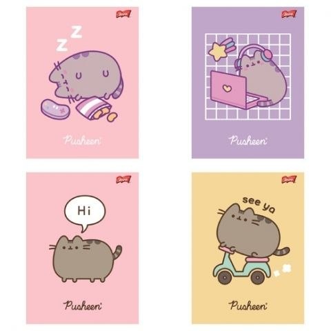 Zeszyt Pusheen A5 60k. 70g krata Unipap Zeszyt Pusheen A5 60k. 70g krata Unipap