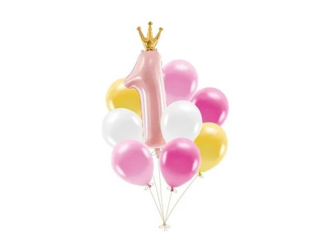 Balon foliowy Zestaw balonów Roczek, różowy Partydeco (ZB3-081) Balon foliowy Zestaw balonów Roczek, różowy Partydeco (ZB3-081)