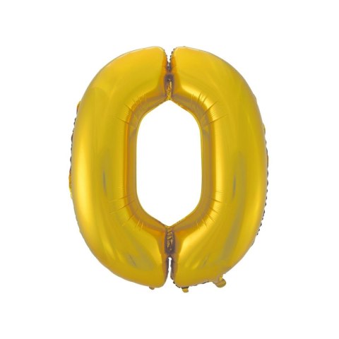 Balon foliowy złoty matowy cyfra 0 45 cali 45cal Godan (hs-c45zmo) Balon foliowy złoty matowy cyfra 0 45 cali 45cal Godan (hs-c45zmo)
