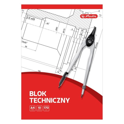Blok techniczny 9583626 A4 biały 10k Herlitz (400198599) Blok techniczny 9583626 A4 biały 10k Herlitz (400198599)