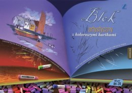 Blok techniczny z kol.kartkami A4 mix 300g 20k Kreska