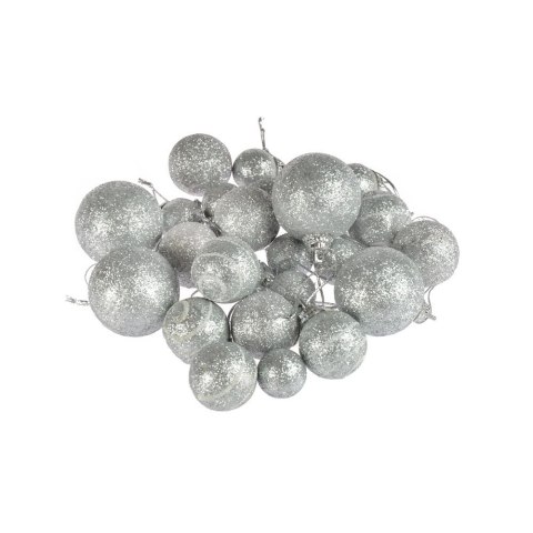 Bombki mix 2-4cm srebrne plastik Arpex (BN6431SRE-7598) Bombki mix 2-4cm srebrne plastik Arpex (BN6431SRE-7598)