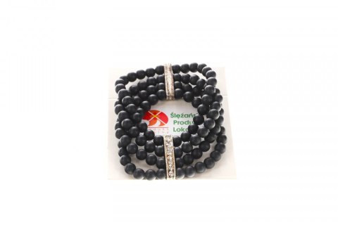 Bransoletka bransoletka onyks mat poczwórny 6mm Mol