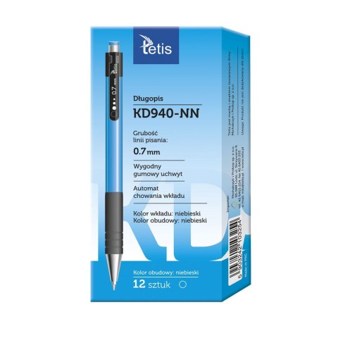 Długopis niebieski 5903242103254 niebieski 0,7mm Tetis (KD940-nn) Długopis niebieski 5903242103254 niebieski 0,7mm Tetis (KD940-nn)