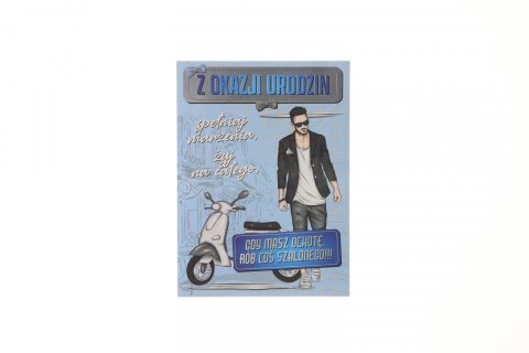 Kartka składana Comic Urodzinowy dla chłopaka B6 Ev-corp (STKC-009) Kartka składana Comic Urodzinowy dla chłopaka B6 Ev-corp (STKC-009)