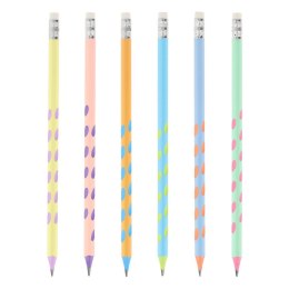 Ołówek z wgłębieniami HB z gumką HB Strigo (SSC384)