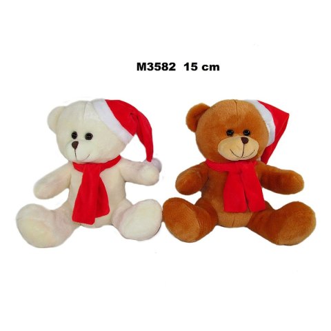 Pluszak Miś 2 kolory z czapką i szalikiem świątecznym [mm:] 150 Sun-Day (158574)