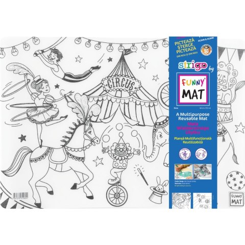 Podkład na biurko FUNNY MAT TRANSPARENT CIRCUS sfu1060 polipropylen PP [mm:] 380x480 Strigo (8681379310604)