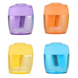 Temperówka z pojemnikiem na jedą grubość ołówka mix plastik Strigo (SSC390)