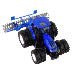 Traktor Zdalnie Sterowany 1:24 Niebieski Agregat Talerzowy Metal Lean (13346)