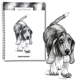 Blok artystyczny szkicownik pies A4 120g 50k Narcissus