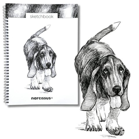 Blok artystyczny szkicownik pies A4 120g 50k Narcissus