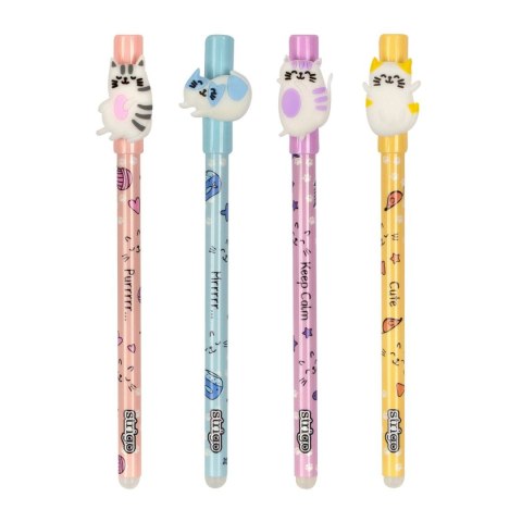 Długopis wymazywalny CATS 5902315577558 wkład niebieski 0,5mm Strigo (SSC192)