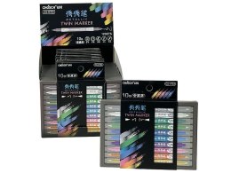 Flamaster dwustronne, metaliczne 10 kol. Adar (611337)