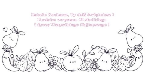 Kartka składana Karnet KW kolorowanka OWOCE BABCIA kw Henry (5905701487967) Kartka składana Karnet KW kolorowanka OWOCE BABCIA kw Henry (5905701487967)