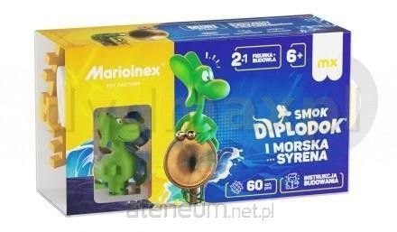 Klocki konstrukcyjne Mini Waffle 60el Smok Diplodok i Morska Syrena Marioinex Klocki konstrukcyjne Mini Waffle 60el Smok Diplodok i Morska Syrena Marioinex
