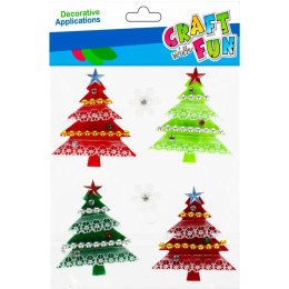 Ozdoba filcowa BN Samoprzylepne choinki Craft with Fun (501360)