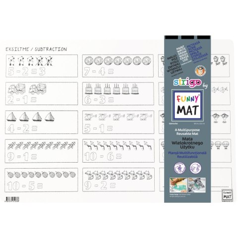 Podkład na biurko FUNNY MAT white ODEJMOWANIE sfu1033 biały polipropylen PP [mm:] 335x480 Strigo (8681379310338)