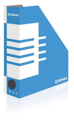 Pojemnik na dokumenty pionowy A4 niebiesko-biały tektura [mm:] 80x257x 320 Donau (7649001FSC-10)