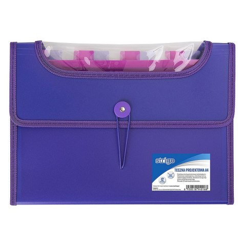 Teczka z przegródkami A4 kolor: fioletowy 12 przegródek Strigo (SF035)