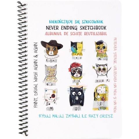 Blok rysunkowy BLOK PIONOWY mALARZE KOTY sfu1048 biały 10k [mm:] 150x210 Strigo (8681379330084)