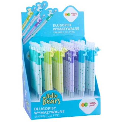 Długopis wymazywalny Jungle wkład niebieski 0,5mm Happy Color (HA 4121 01HB-3 KP36)
