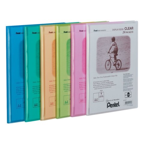 Teczka ofertowa Clear A4 kolor: niebieski 20 kieszeni Pentel Teczka ofertowa Clear A4 kolor: niebieski 20 kieszeni Pentel