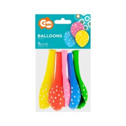 Balon foliowy Gwiazdki 12/5 szt 12cal Godan (131GZ-GWZ5)