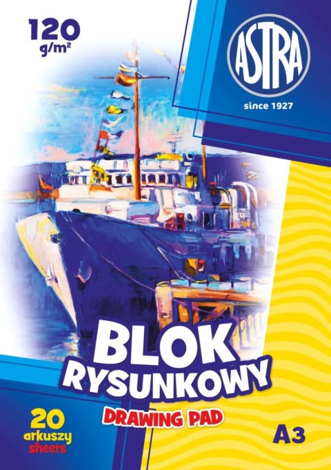 Blok rysunkowy A3 biały 120g 20k Astra (106119003)