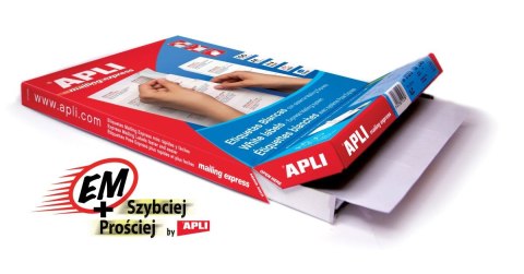 Etykieta samoprzylepna biała Apli Etykieta samoprzylepna biała Apli