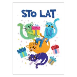 Kartka składana KARNET B6 KOTY 3D Henry (5907465666077)