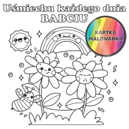 Kartka składana Karnet KW kolorowanka TECZA BABCIA kw Henry (5905701488001)
