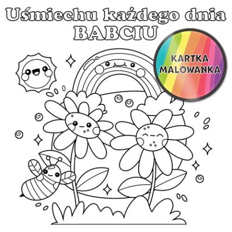 Kartka składana Karnet KW kolorowanka TECZA BABCIA kw Henry (5905701488001) Kartka składana Karnet KW kolorowanka TECZA BABCIA kw Henry (5905701488001)