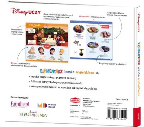 Książeczka edukacyjna Elementarz języka angielskiego Disney Uczy. Ameet (UEA 9301)