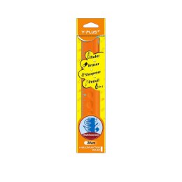 Linijka plastik 4w1 30cm Y-plus (RX130910)