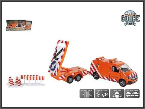 Samochód Volkswagen pomoc drogowa 27,5cm ze światłem i z dźwiękiem metal Hipo (510365)